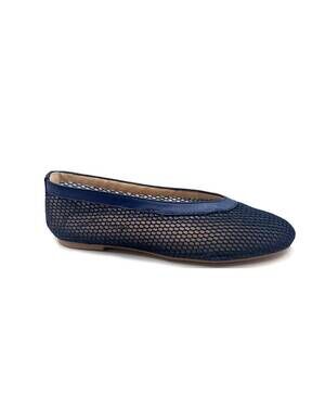 NEW FRENCH SOLE women's renee mesh ballet flat in navy blue